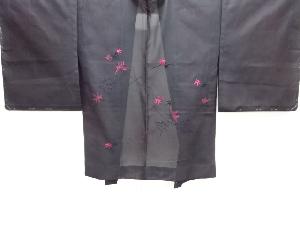 未使用品　絽楓模様刺繍絵羽織